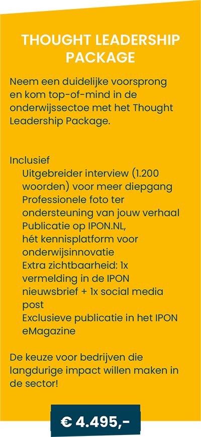 Adverteren op IPON.nl | Tought Leadership Package Package